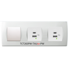 TEM SDA Contemporary Double Switched USB Socket-30W - PD & QC3.0 protocol